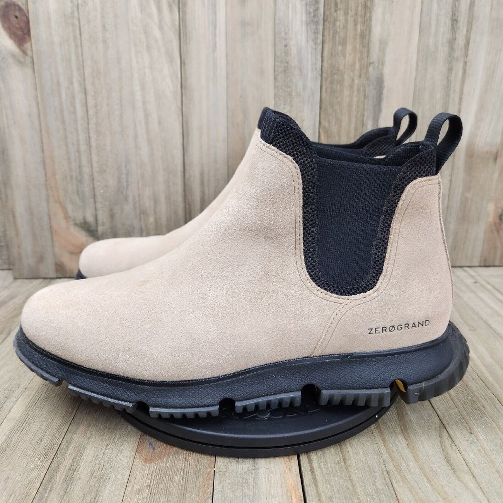 Mens Cole Haan Zerogrand size 10.5 Ankle High Suede WP Chelsea Boots
